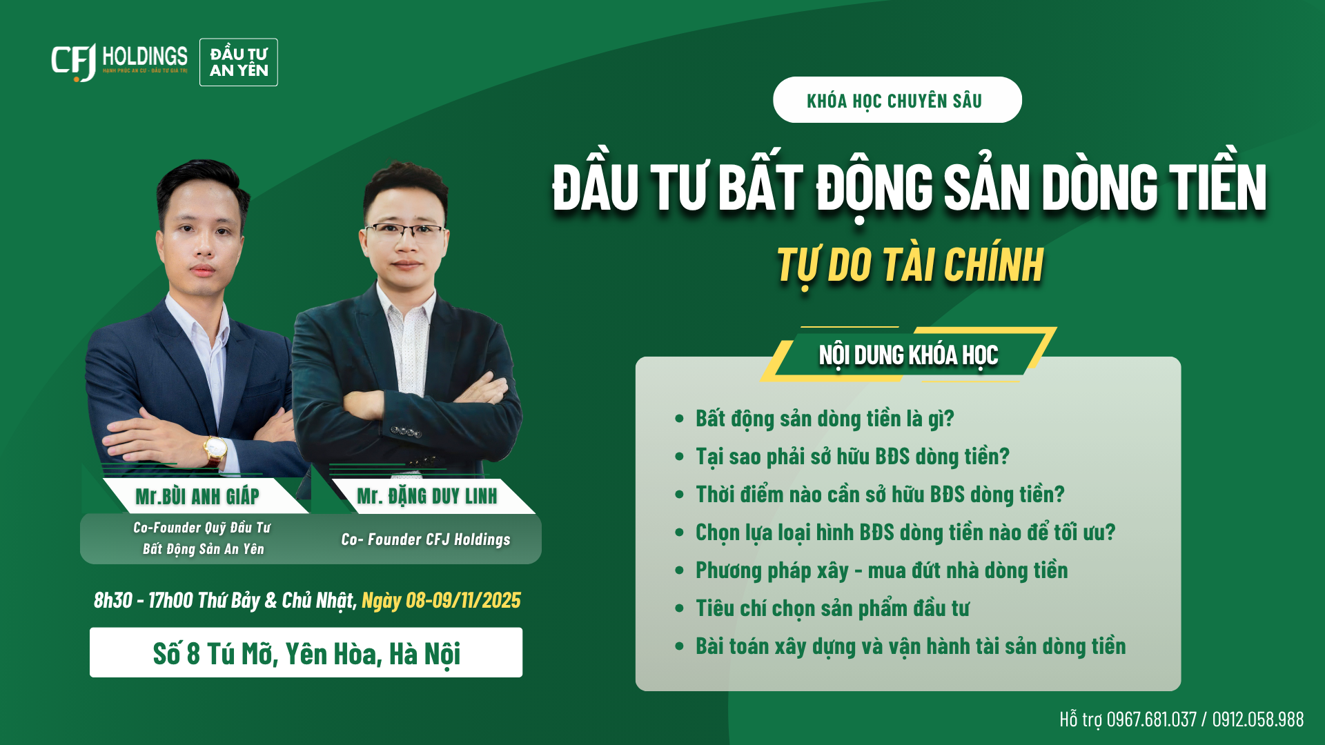 Đầu Tư BĐS Dòng Tiền – Tự Do Tài Chính